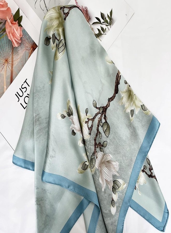 FONYVE Silk Scarfs for Women Lightweight, Fashion Head Scarf, Satin Hair Wrap for Sleeping 27.5 × 27.5 inches - Image 4